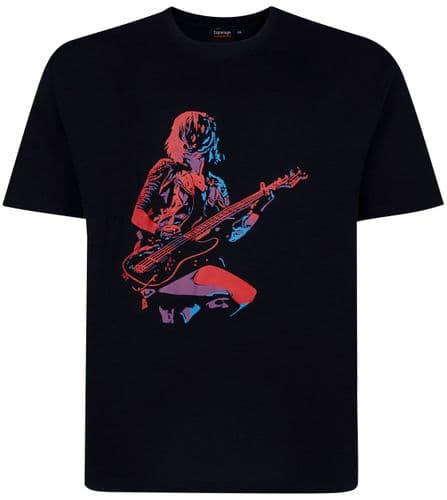ESPIONAGE ABSTRACT GUITARIST PRINT T SHIRT