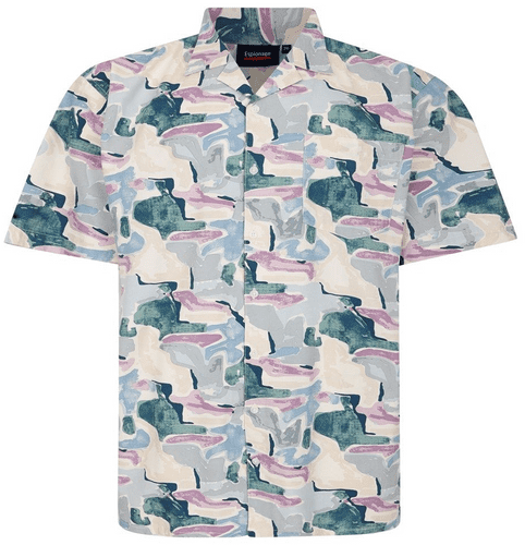 ESPIONAGE ABSTRACT PATTERN PASTEL COLOUR SHIRT