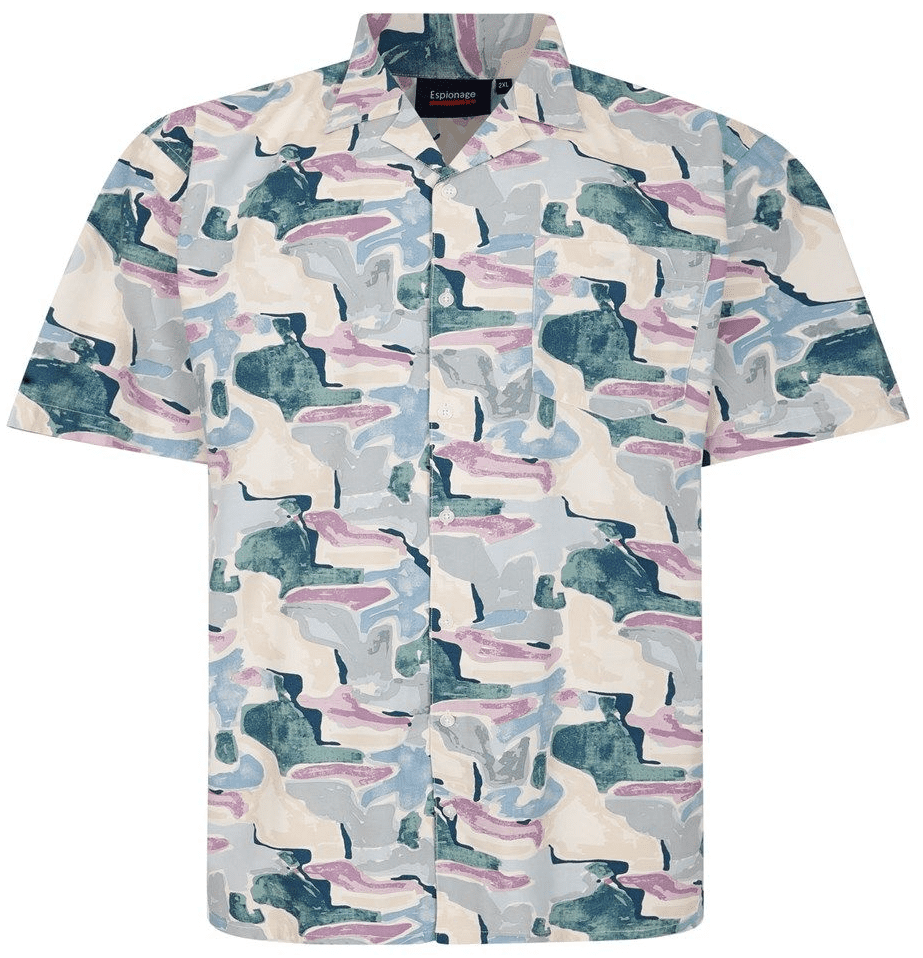 ESPIONAGE ABSTRACT PATTERN PASTEL COLOUR SHIRT