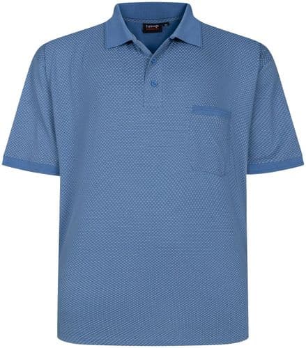 ESPIONAGE ALL OVER PRINT POLO SHIRT - BLUE