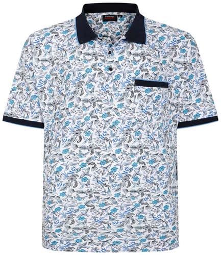 ESPIONAGE BIRD PRINT POLO SHIRT