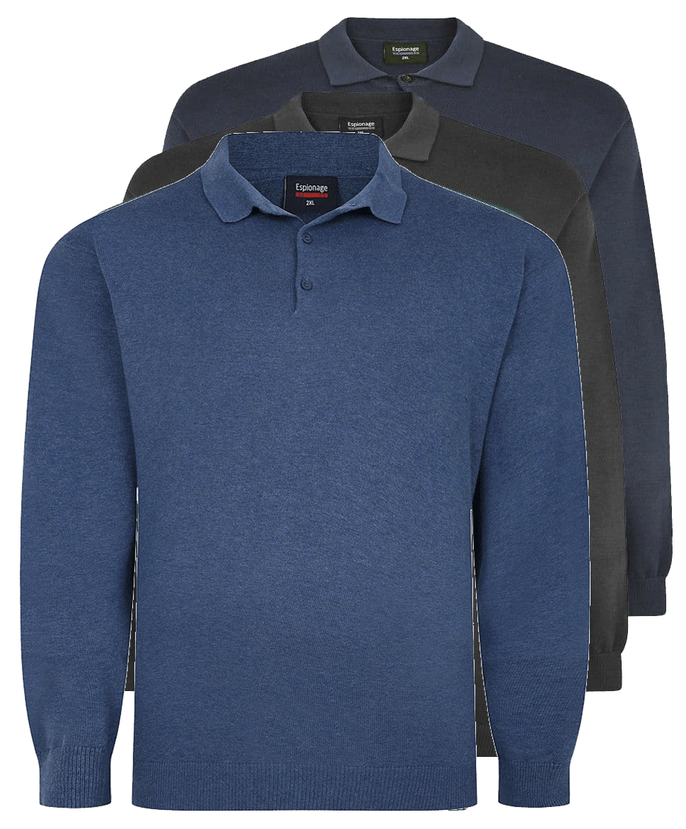 ESPIONAGE COLLARED KNITTED PULLOVER