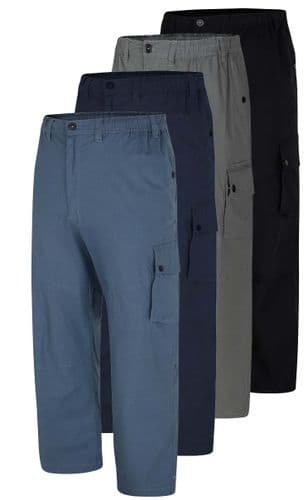 ESPIONAGE COTTON POPLIN CARGO TROUSERS
