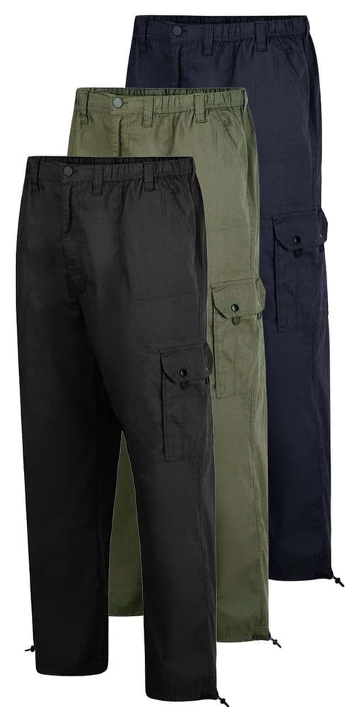 ESPIONAGE COTTON POPLIN CARGO TROUSERS