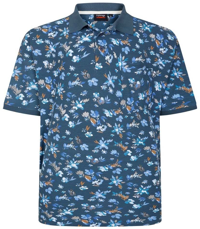 ESPIONAGE FLORAL PRINT POLO SHIRT