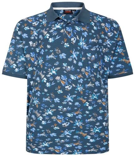 ESPIONAGE FLORAL PRINT POLO SHIRT
