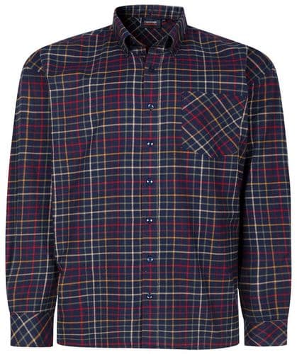ESPIONAGE LONG SLEEVED  BRUSHED CHECK SHIRT