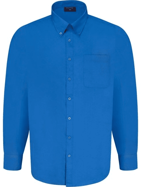 ESPIONAGE LONG SLEEVED BUTTON DOWN COLLAR SHIRT - COBALT BLUE