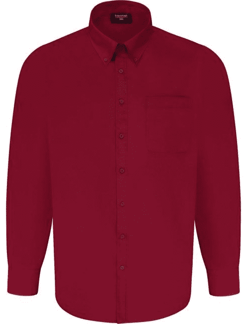 ESPIONAGE LONG SLEEVED BUTTON DOWN COLLAR SHIRT - WINE