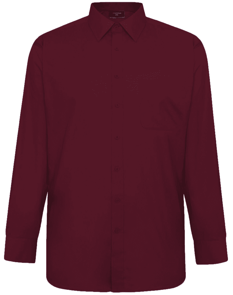 ESPIONAGE LONG SLEEVED REGULAR COLLAR SHIRT - WINE
