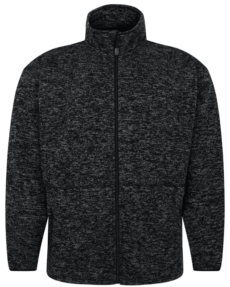 ESPIONAGE MICRO FLEECE JACKET - CHARCOAL MARL