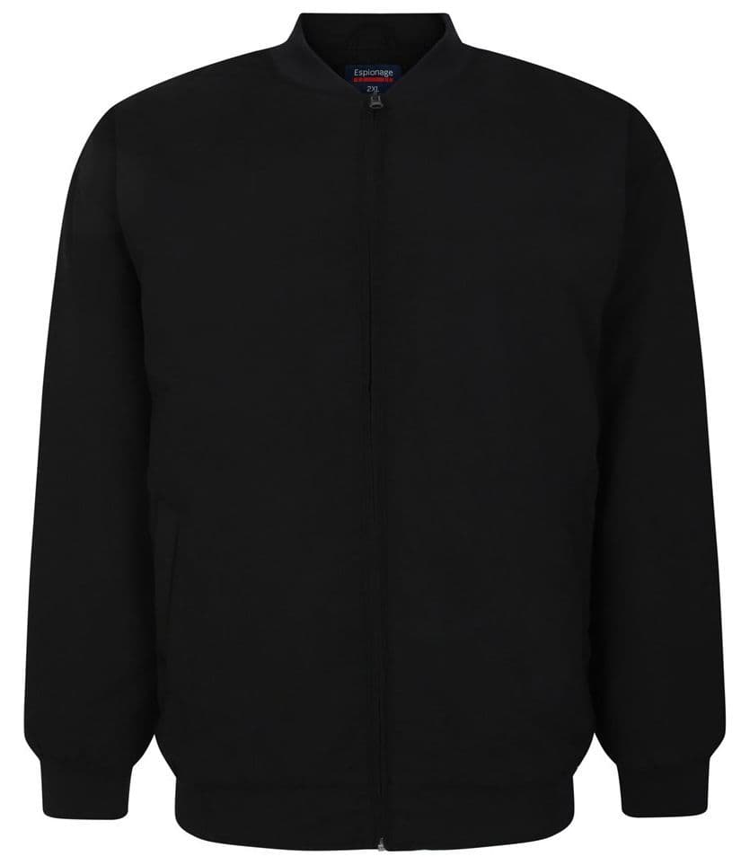 ESPIONAGE PADDED OXFORD JACKET - BLACK