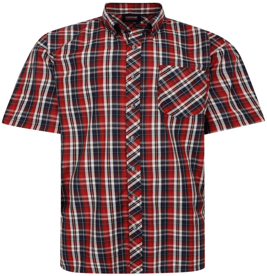 ESPIONAGE SHORT SLEEVED CHECK SHIRT - DAVIS
