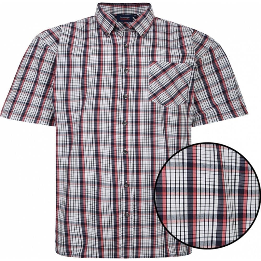ESPIONAGE SHORT SLEEVED CHECK SHIRT - HARRIS