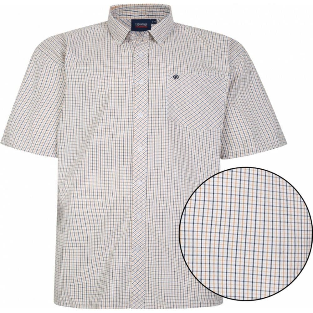 ESPIONAGE SHORT SLEEVED CHECK SHIRT - TYRONE