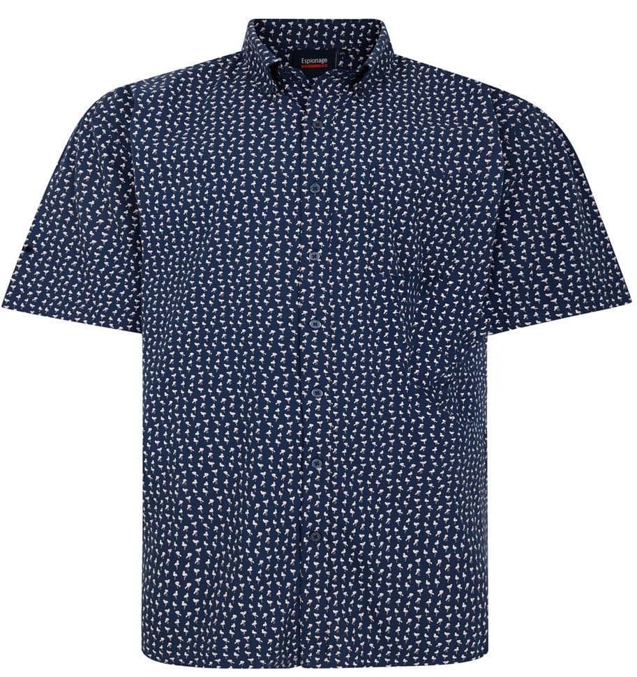 T-shirt Blanc Uni Espionage - Col Rond, Tailles Grandes 2XL à 8XL, 100% Coton