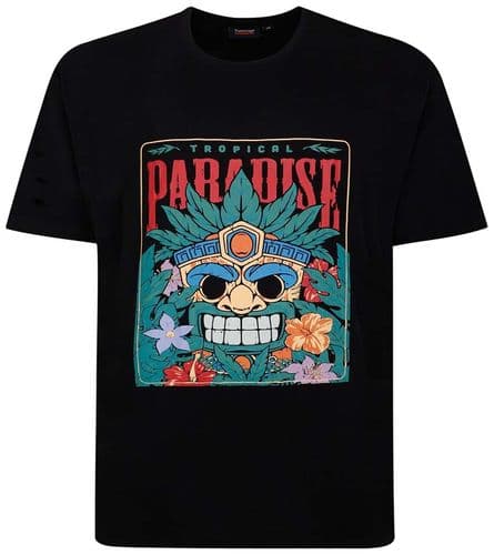 ESPIONAGE TROPICAL PARADISE PRINT T SHIRT