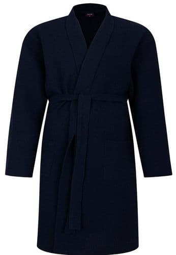 ESPIONAGE WAFFLE KNIT KIMONO STYLE DRESSING GOWN