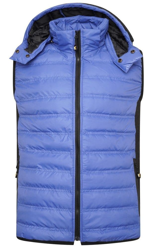 KAM BODYWARMER / GILET WITH REMOVABLE HOOD - ROYAL BLUE