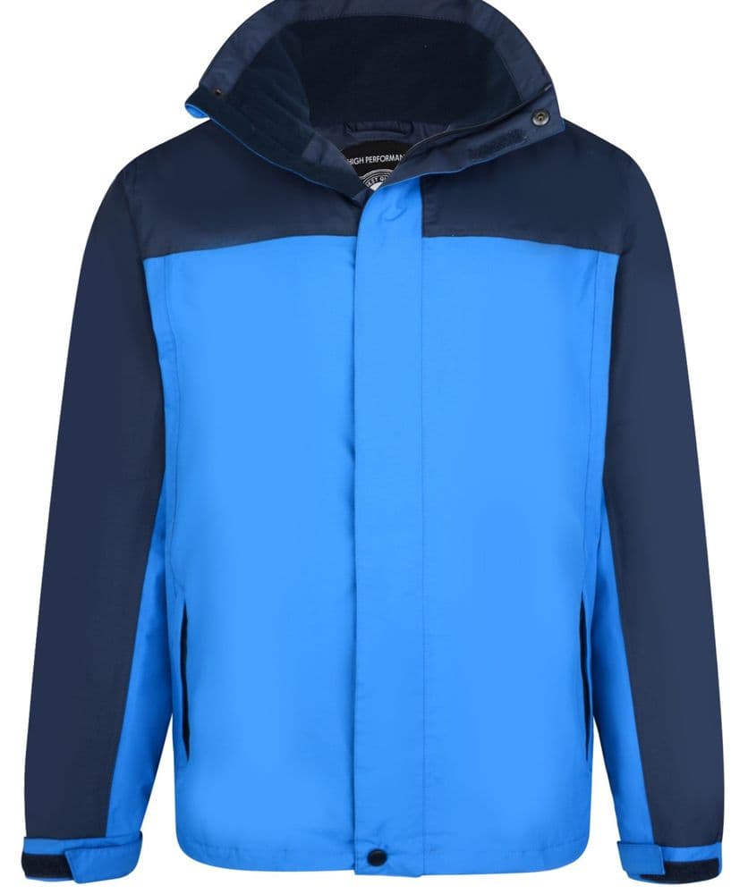 KAM CONTRAST WATERPROOF RAIN JACKET - BLUE
