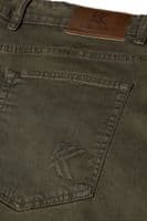 KAM EMBOSSED JEANS - KHAKI