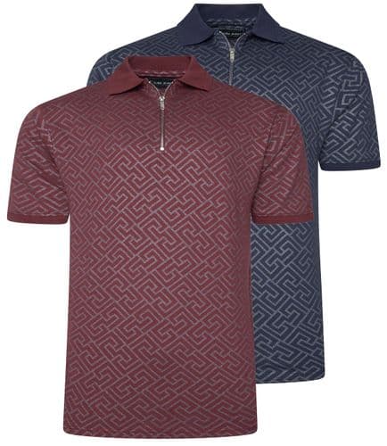 KAM FOIL PRINT POLO SHIRT