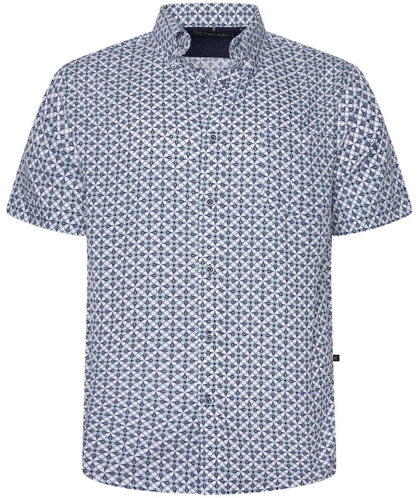 KAM GEOMETRIC PRINT SHIRT - MASON