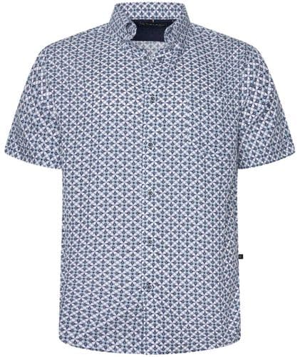 KAM GEOMETRIC PRINT SHIRT - MASON