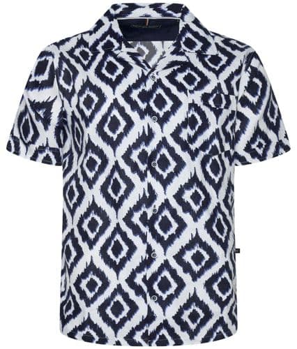 KAM GEOMETRIC PRINT SHIRT - OSCAR