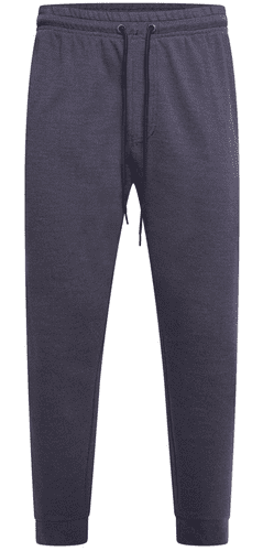 KAM INTERLOCK STRETCH JOGGERS WITH ELASTICATED CUFF - INDIGO