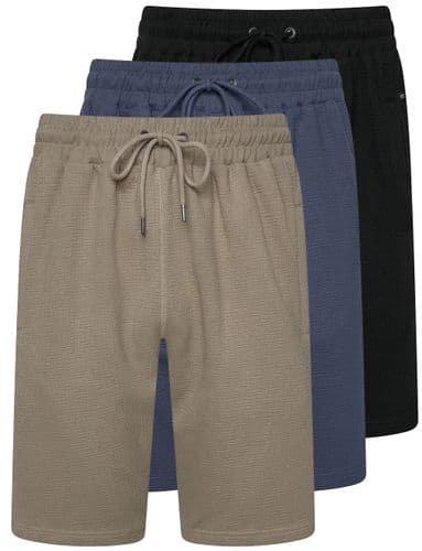 KAM JACQUARD TEXTURED JERSEY SHORTS