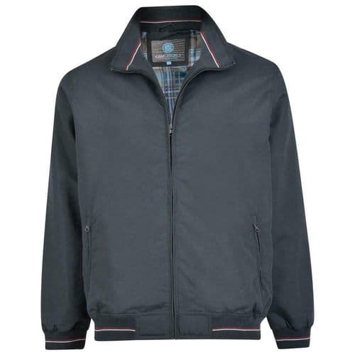 KAM KBS440 STRIPE TRIM LIGHTWEIGHT JACKET -  NAVY