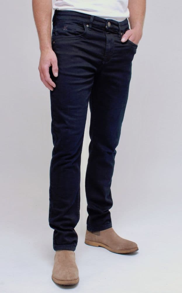 KAM KNITTED JEANS - BLUE/BLACK