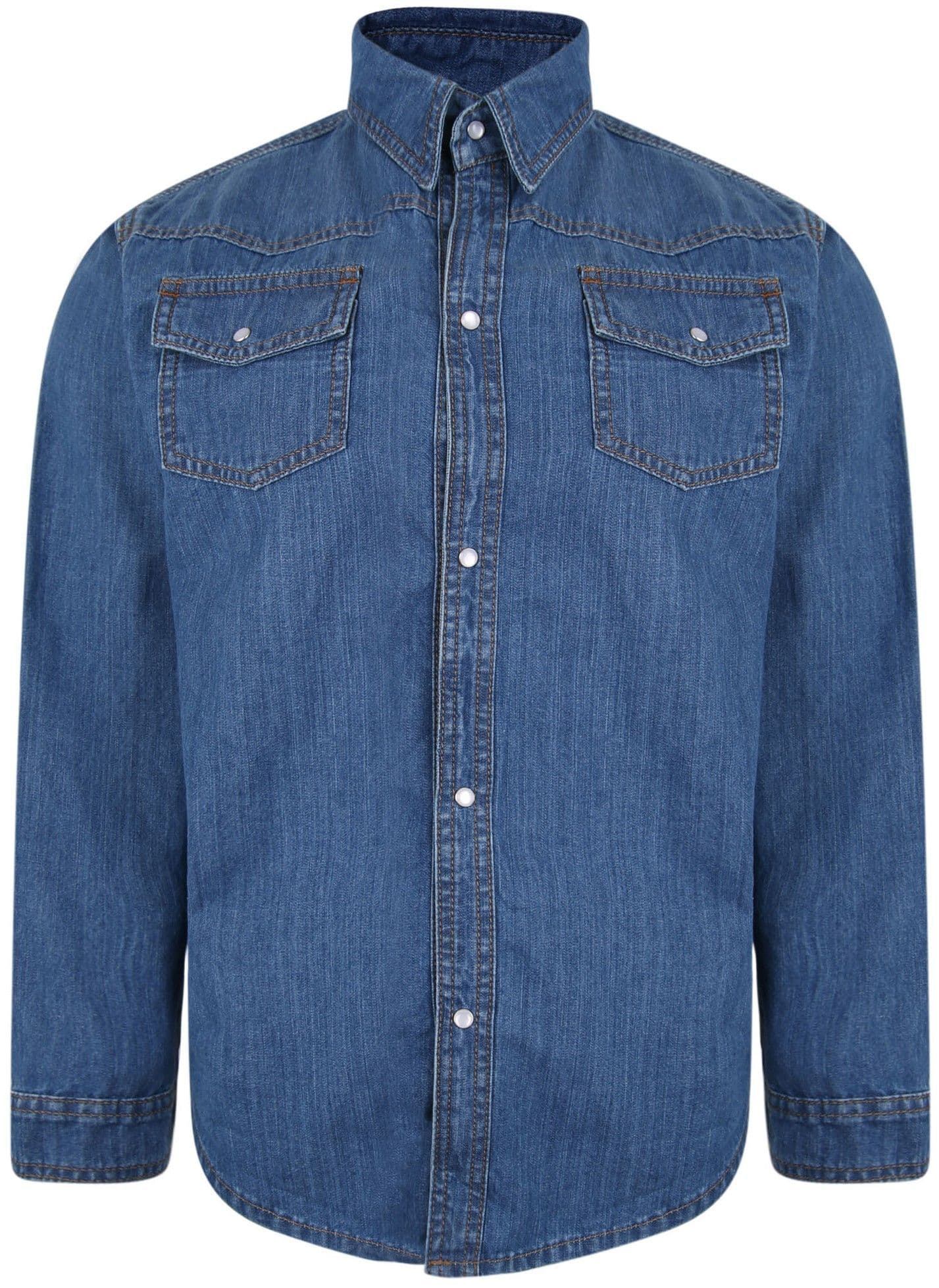 KAM denim big mans long sleeved shirt xxxl 3xl 4xl 5xl 6XL 7xl 8xl