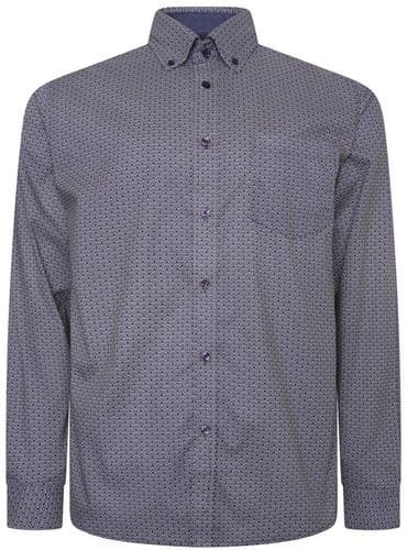 KAM LONG SLEEVED PATTERNED SHIRT - TAYLOR