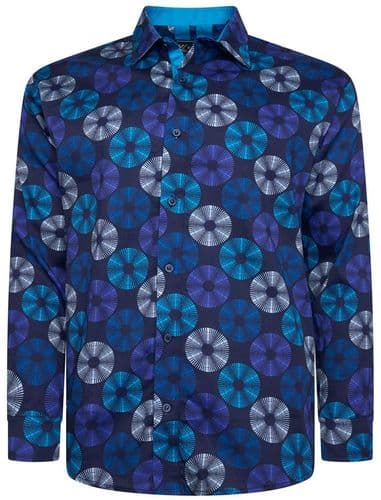 KAM LONG SLEEVED  RECORDS PRINT SHIRT