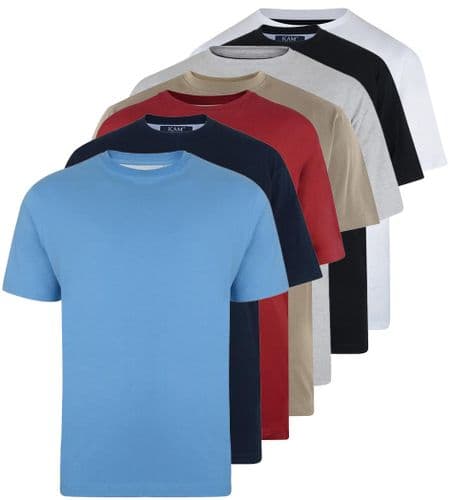 KAM PLAIN CREW NECK  T SHIRT