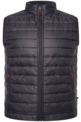 KAM PUFFER STYLE BODYWARMER  / GILET - BLACK