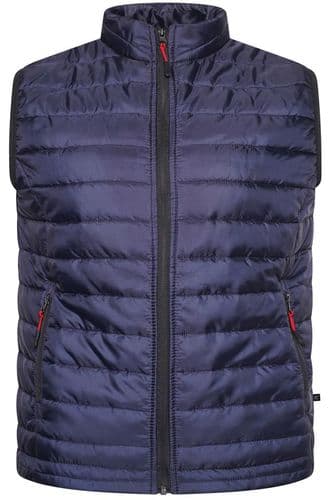 KAM PUFFER STYLE BODYWARMER  / GILET -NAVY BLUE