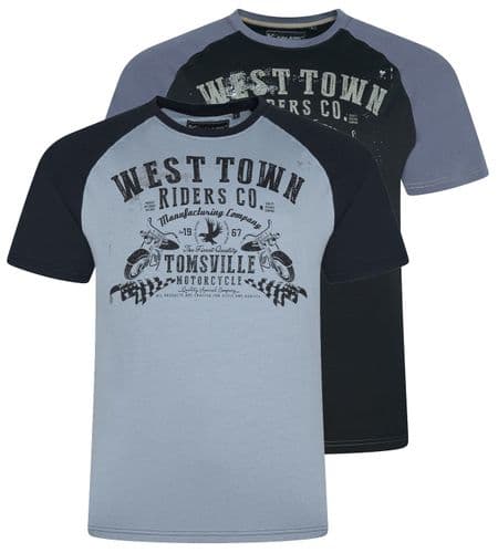 KAM RAGLAN WEST TOWN  T SHIRT