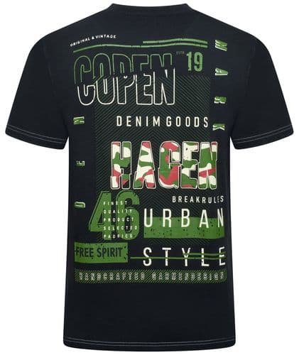 KAM REVERSE PRINT COPENHAGEN T SHIRT