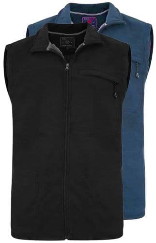 KAM SHERPA LINED FULL ZIP FLEECE GILET