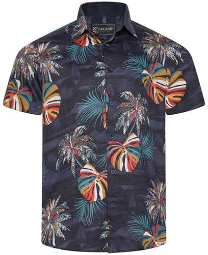 KAM SHORT SLEEVED ACORN PRINT SHIRT