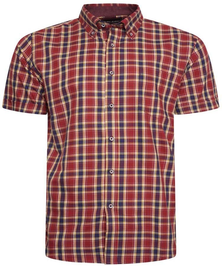 KAM SHORT SLEEVED CHECK SHIRT - BLAKE