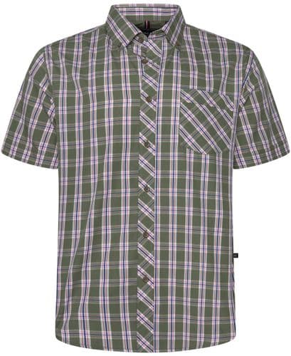 KAM SHORT SLEEVED CHECK SHIRT - GREGG