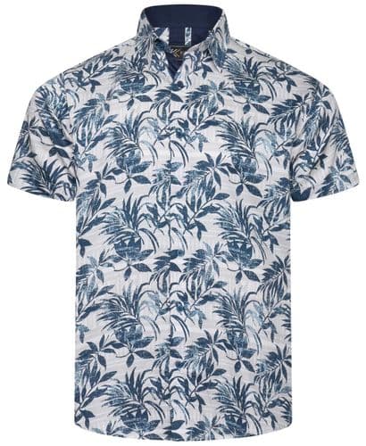 KAM SHORT SLEEVED FLORAL PRINT SHIRT