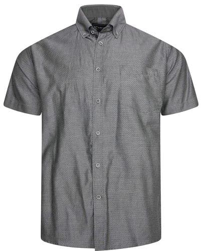 KAM SHORT SLEEVED GEOMETRIC PATTERN  SHIRT - OLLIE