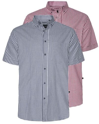KAM SHORT SLEEVED GINGHAM CHECK SHIRT