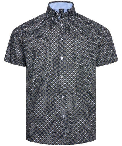 KAM SHORT SLEEVED PATTERN  SHIRT - DESMOND