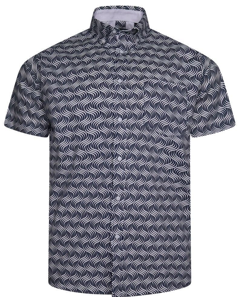 KAM SHORT SLEEVED PATTERNED SHIRT - DONALD
